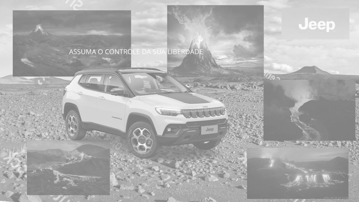 imagens utilizadas no anúncio da Jeep